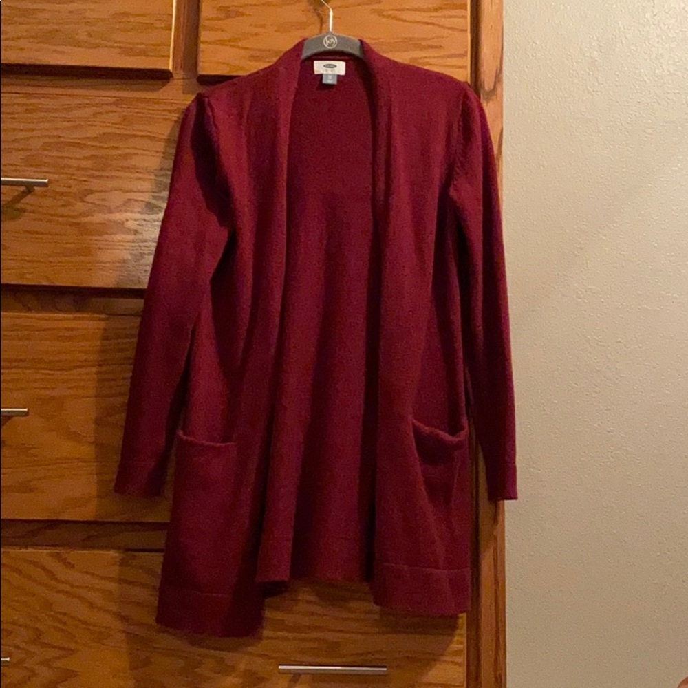 Maroon old navy cardigan